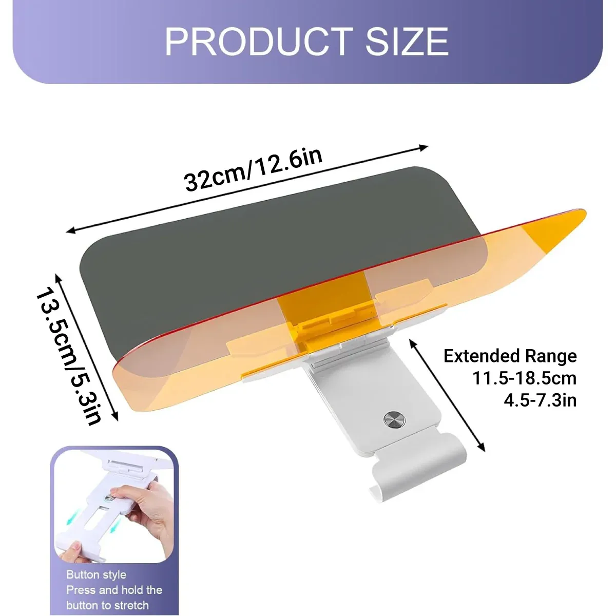 Day Night Anti Glare Sun Visor Mirror High Beam Shield Driver Eye Protection โ image 3
