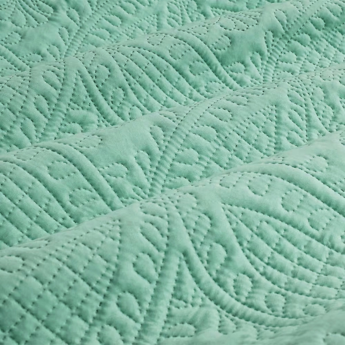 Ardor Chateau Aqua Green Embossed Quilt Cover Set Queen — image 3