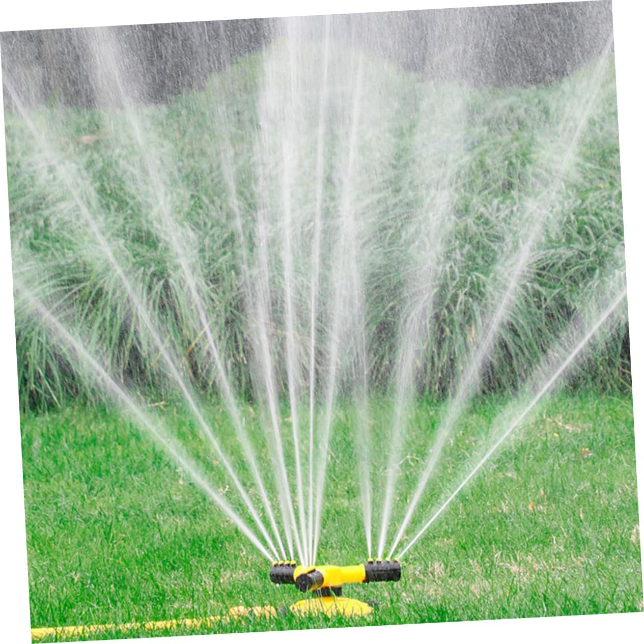 360 Degree Rotating Garden Sprinkler for Lawns and Irrigation, Automatic Watering System for Outdoor Plants and Grass, Yellow and Black — image 3