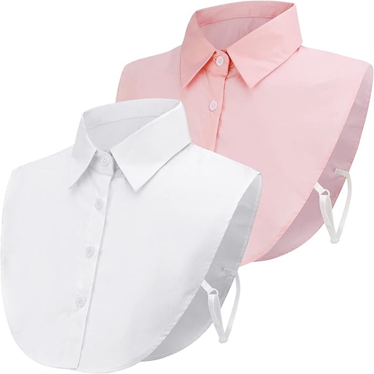 Set of 2 Women's Shirt Collars - Detachable Pointed Collar Basic - Collars for Women - Detachable Women's Collars to Wear Undergarments - Shirt Collar - Faux