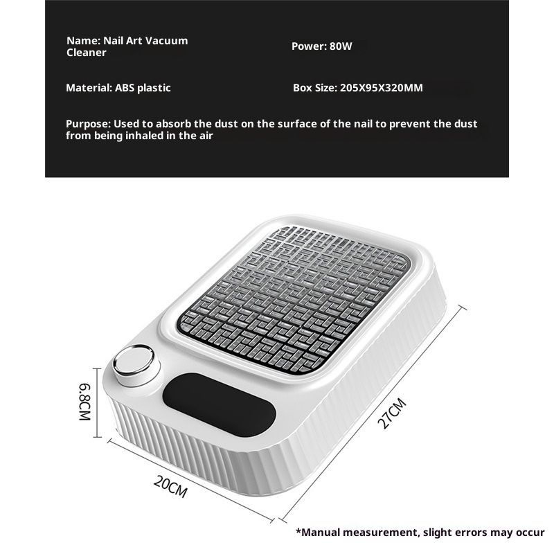 Nail Dust Collector - Professional Powerful Suction Dust Collector Nail Tech LED Display, Adjustable Speed Reusable Filter, Strainer Panel for Acrylic Nail — image 5