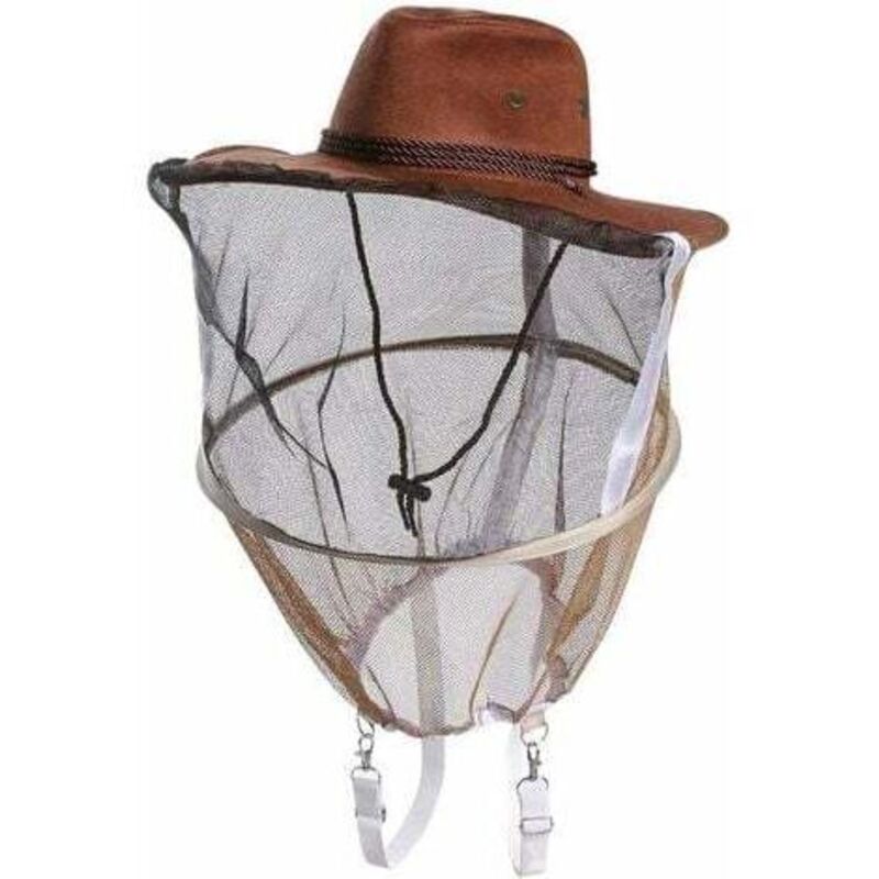 Beekeeping Hat With Veil Poly Cotton Beekeeping Veil Beekeeper Hat Mosquito Fly Mask Cap Outdoor Fishing Head Net Face — image 2