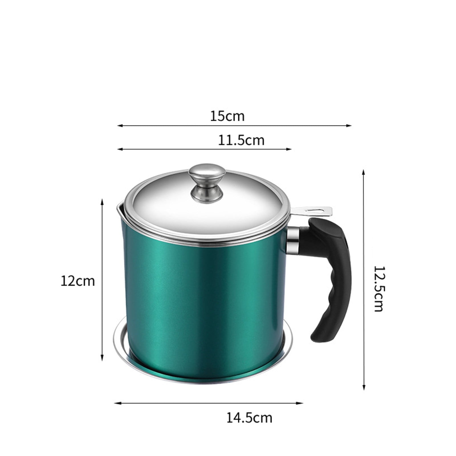 Pot Fats Storage With Lid, Grease Container With Strainer, Stainless Steel Oil Storage Container with Fine Mesh Strainer Dustproofs, Leakproof Oil Storage — image 2