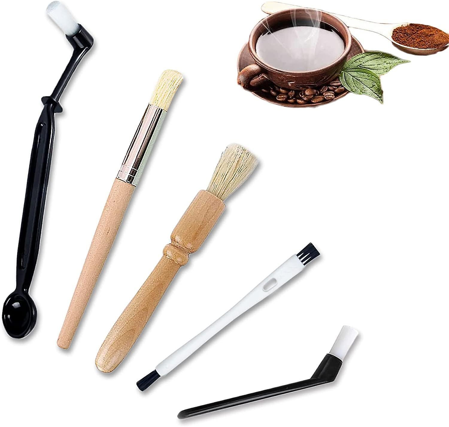 5pcs Coffee Grinder Cleaning Brushes - For Grinders, Espresso Machines & Tools