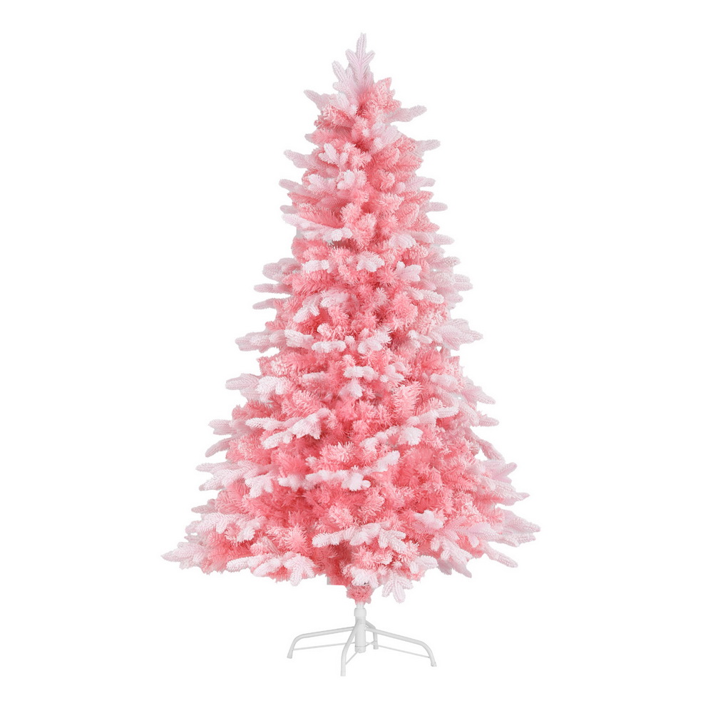 Jingle Jollys Christmas Tree 1.8m Pink Xmas Tree Snowy Party Decor 810 Tips โ image 3