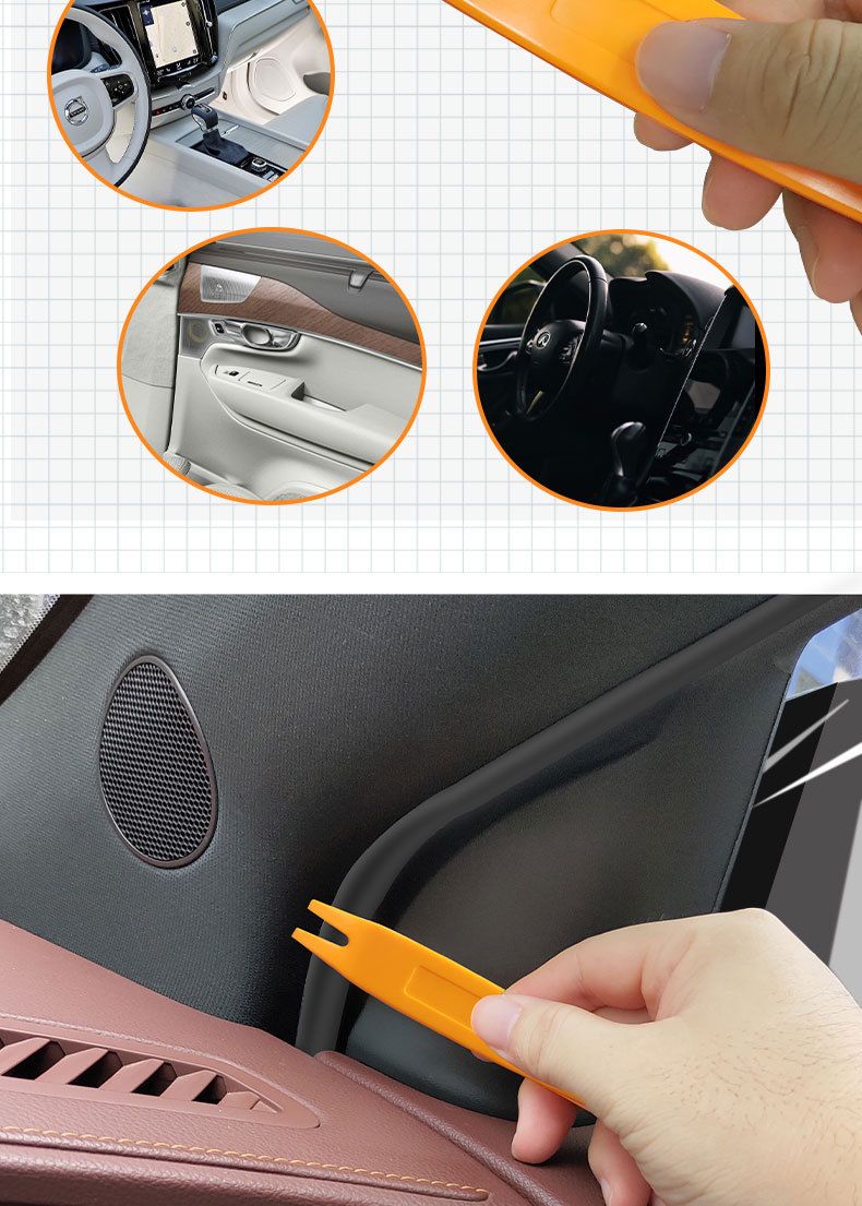 Auto Door Clip Panel Trim Removal Tool Kits Thick Plastic Car Tools for Car Dash Radio Audio Installer Pry Tool with Paper Box — image 4