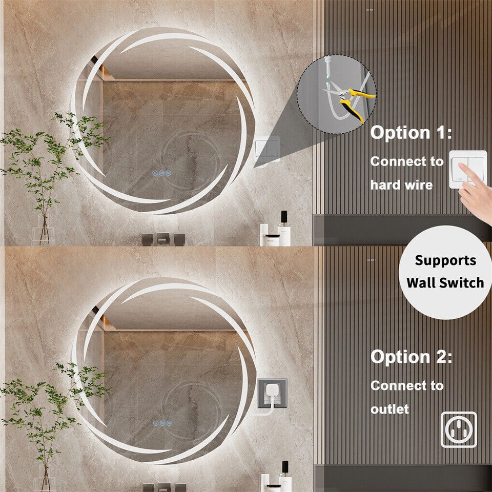 Round LED Anti-Fog Backlit Bathroom Mirror(60 × 60cm) — image 5