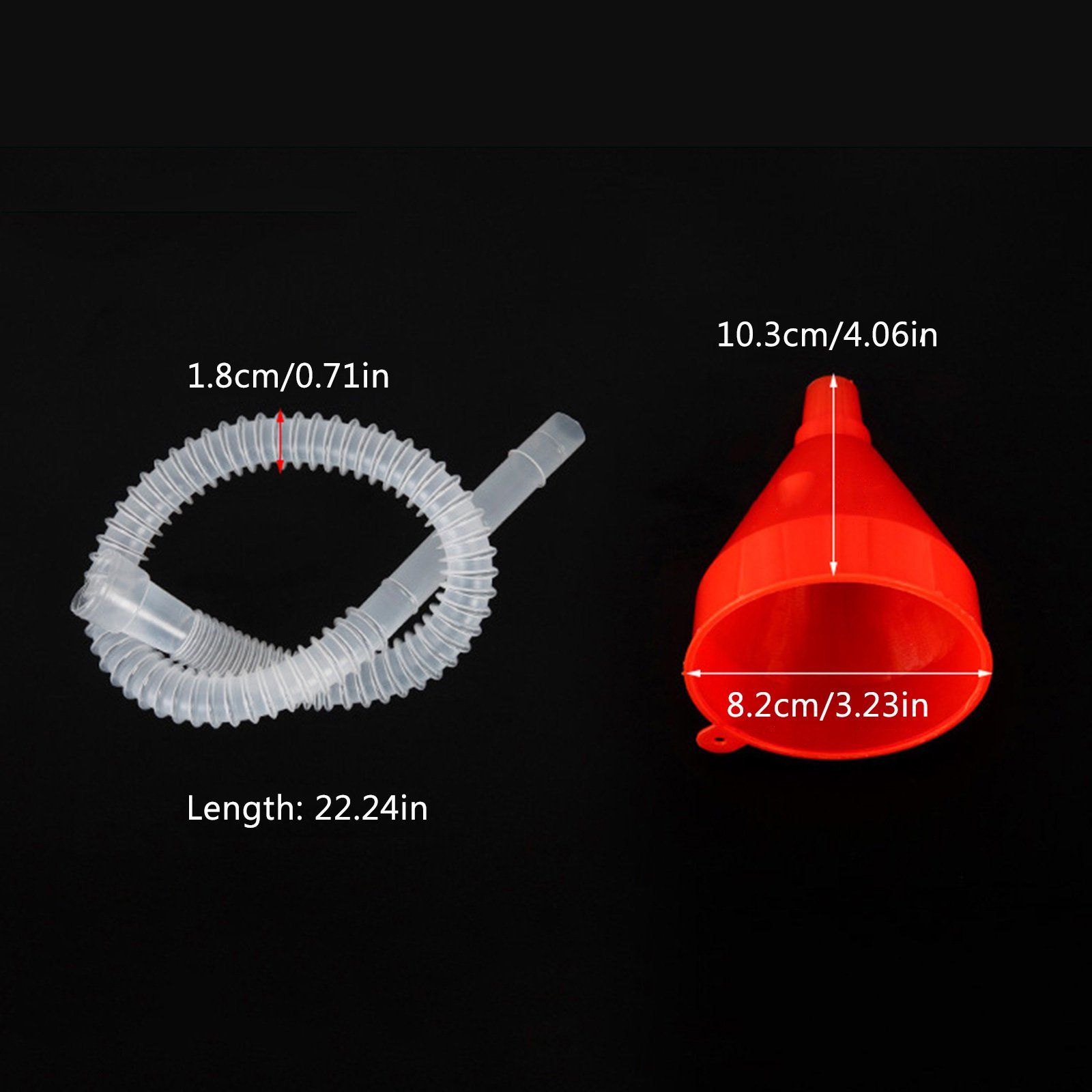 Long Tube Funnel for Water, Coolant, Transmission and Engine Oil, 24'' Flexible Hose Funnel for Automotive Fluid Filling — image 2