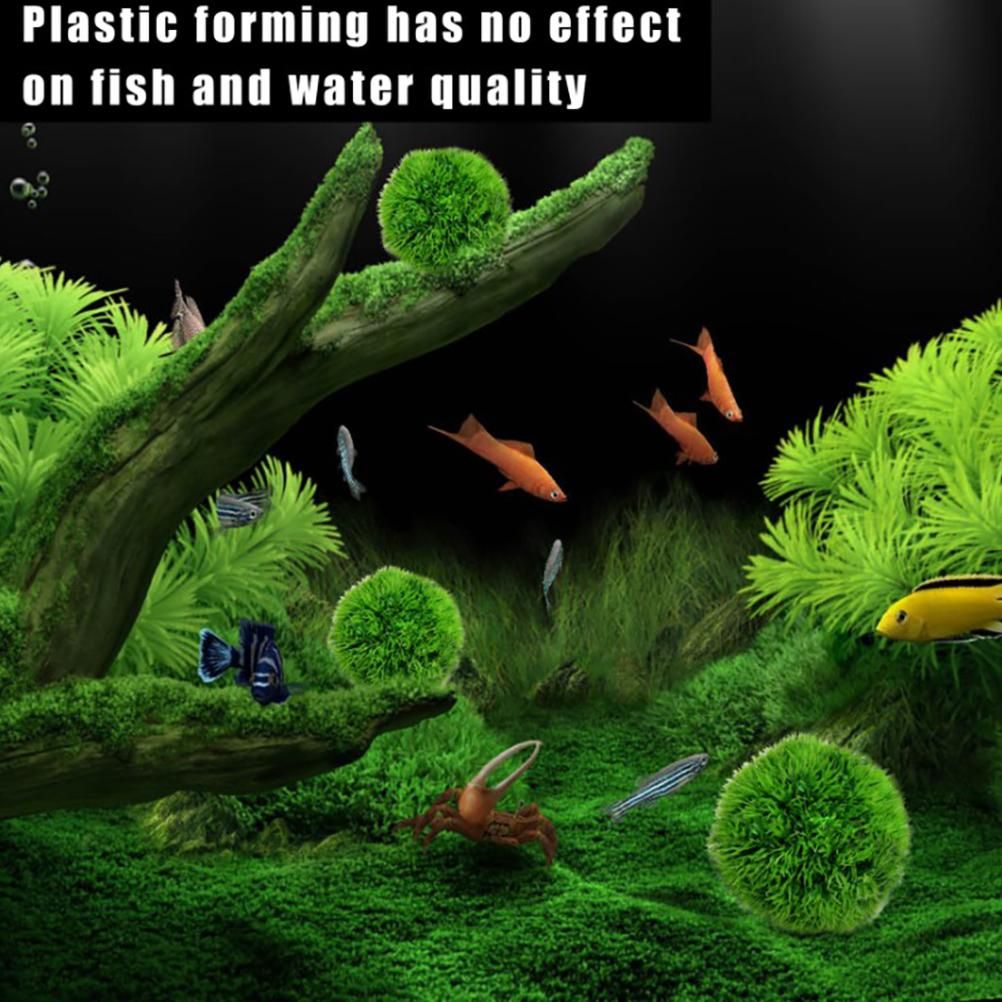 Artificial Aquarium Plants Green Seaweed Balls Simulation Seaweed Landscape Water Weeds Ornament for Fish Tank Decoration โ image 3