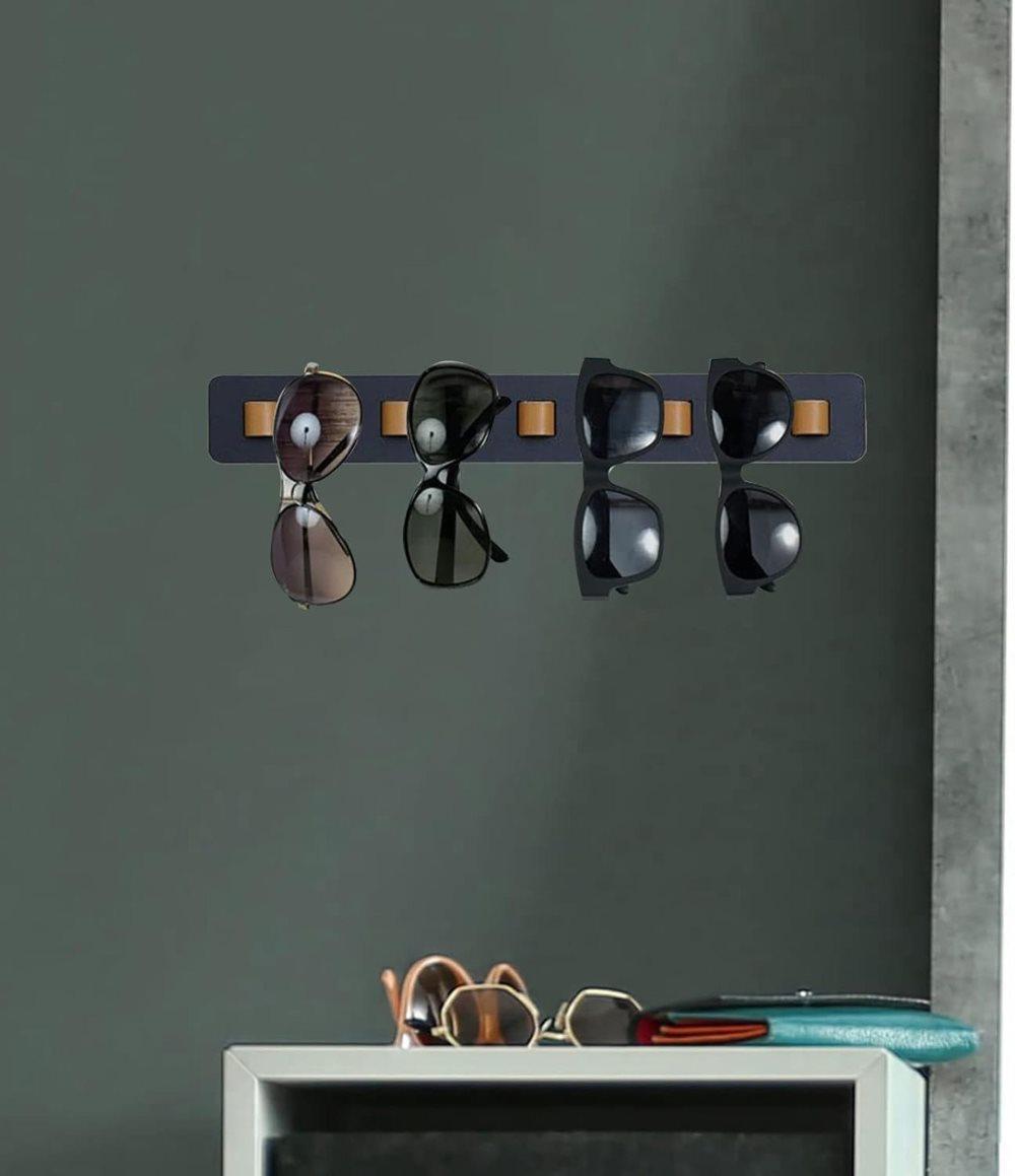 Eyeglass Holder and Stand Organizer for Sunglasses and Glasses, White, Wall Mounted — image 2