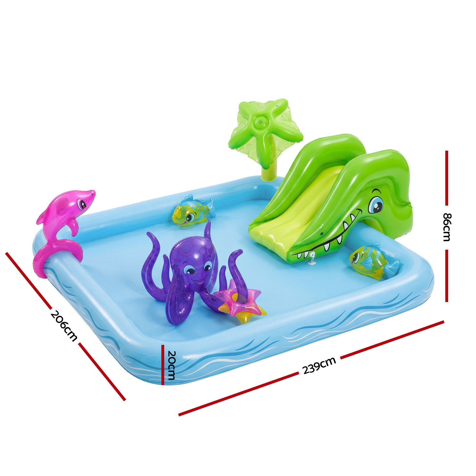 Bestway Kids Pool 239x206x86cm Inflatable Above Ground Play Pools 308L โ image 2
