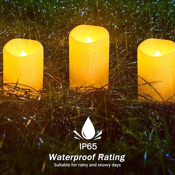 Outdoor LED Candle Battery Operated Candle Patio Decor Garden Lighting Balcony — image 4
