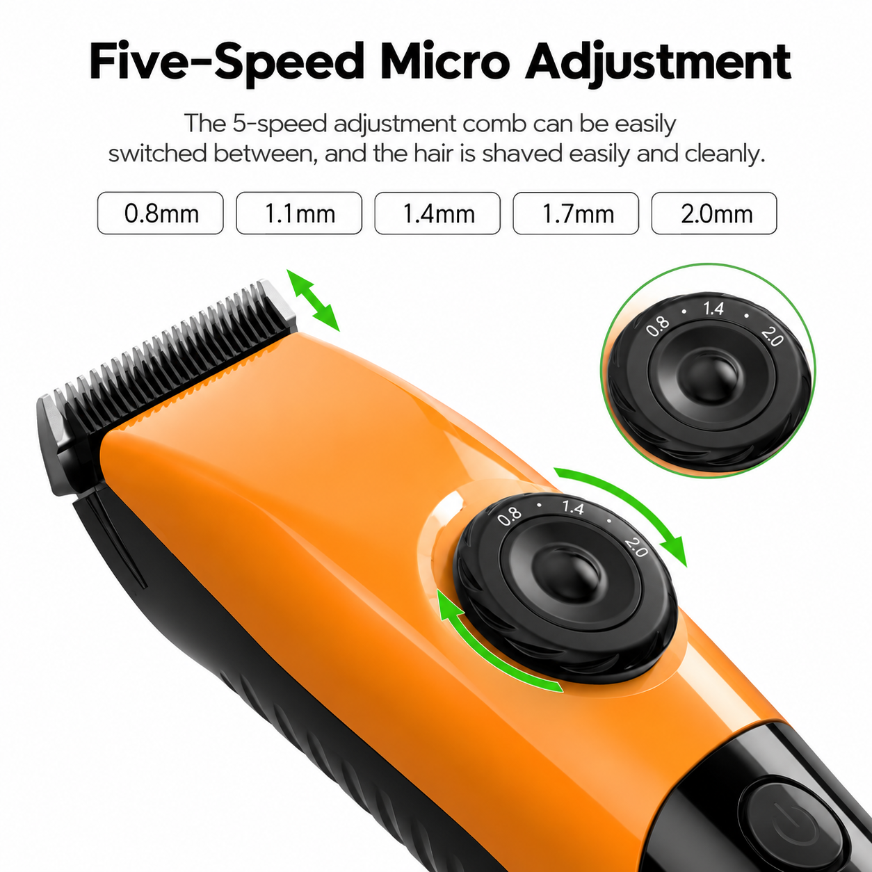 Black Rechargeable Pet Hair Clippers – Cordless Dog & Cat Grooming Trimmer with Adjustable Cutting Length, Guide Combs, USB Charging & Grooming Accessories — image 4