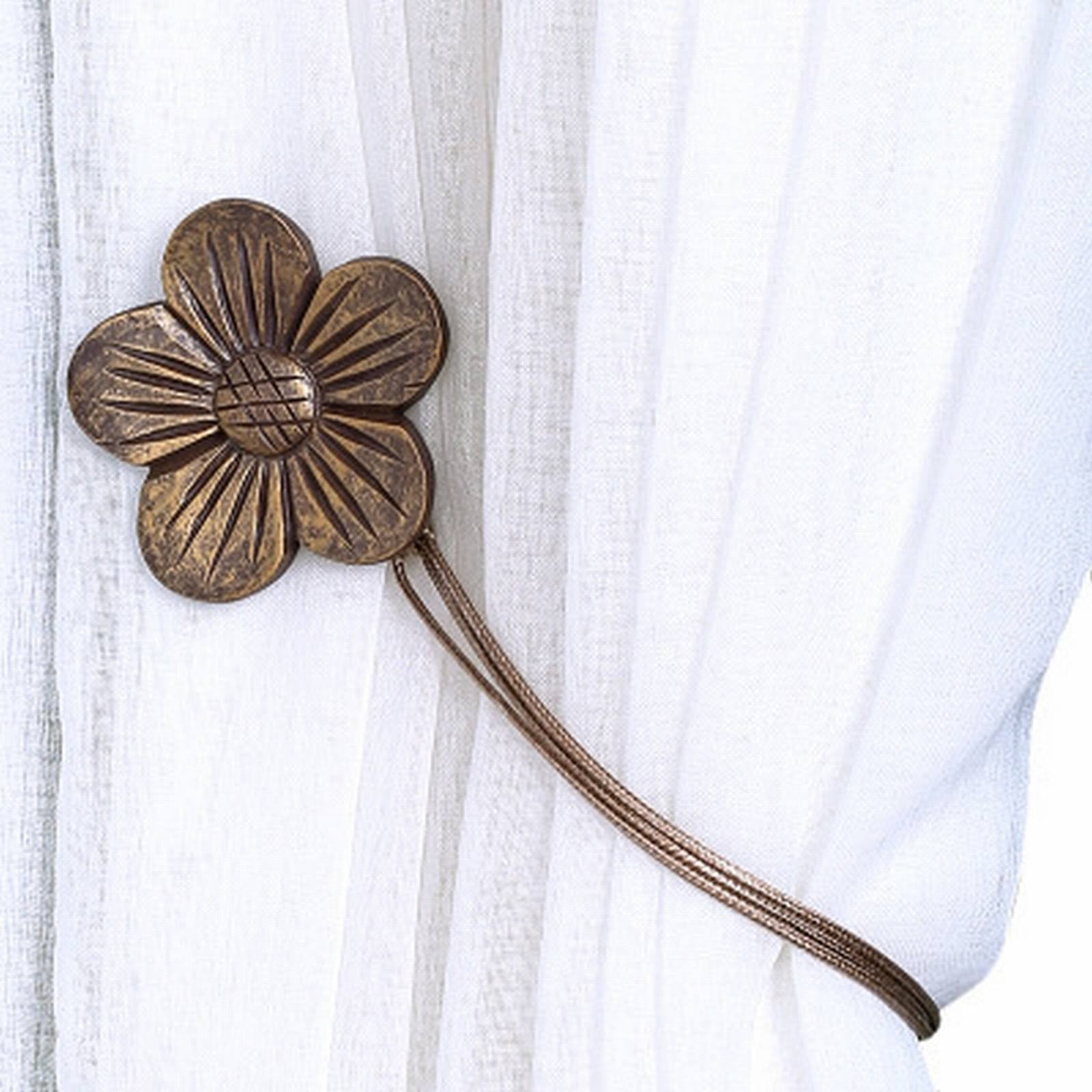 Magnetic Curtain Buckle Black, 1 x Magnetic Curtain Buckle Vintage Curtain Tieback Resin Flower Curtain Drapery Holdback Window Curtain Decorative Buckle — image 5
