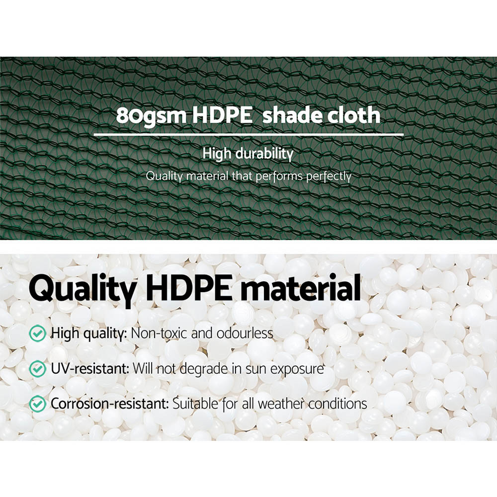 Instahut 30% Shade Cloth 3.66x30m Shadecloth Wide Heavy Duty Green โ image 5