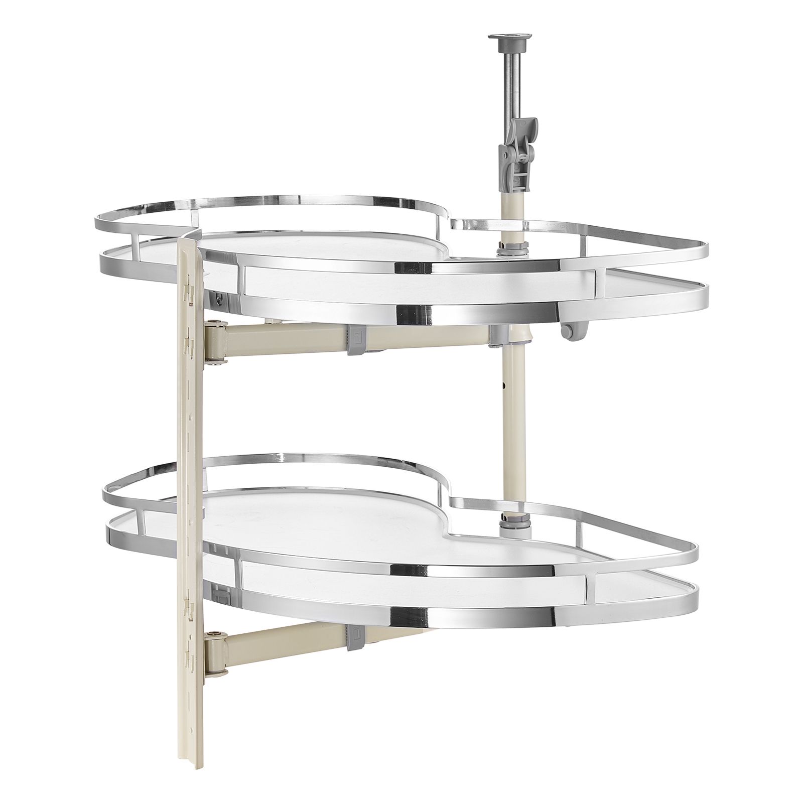 Swing Left Blind Corner Cabinet, Pull Out Organizer for 36 inch Width Blind Cabinet, 2 Tier Height Adjustable Swing Tray, Soft Close Kitchen Cloud Blind