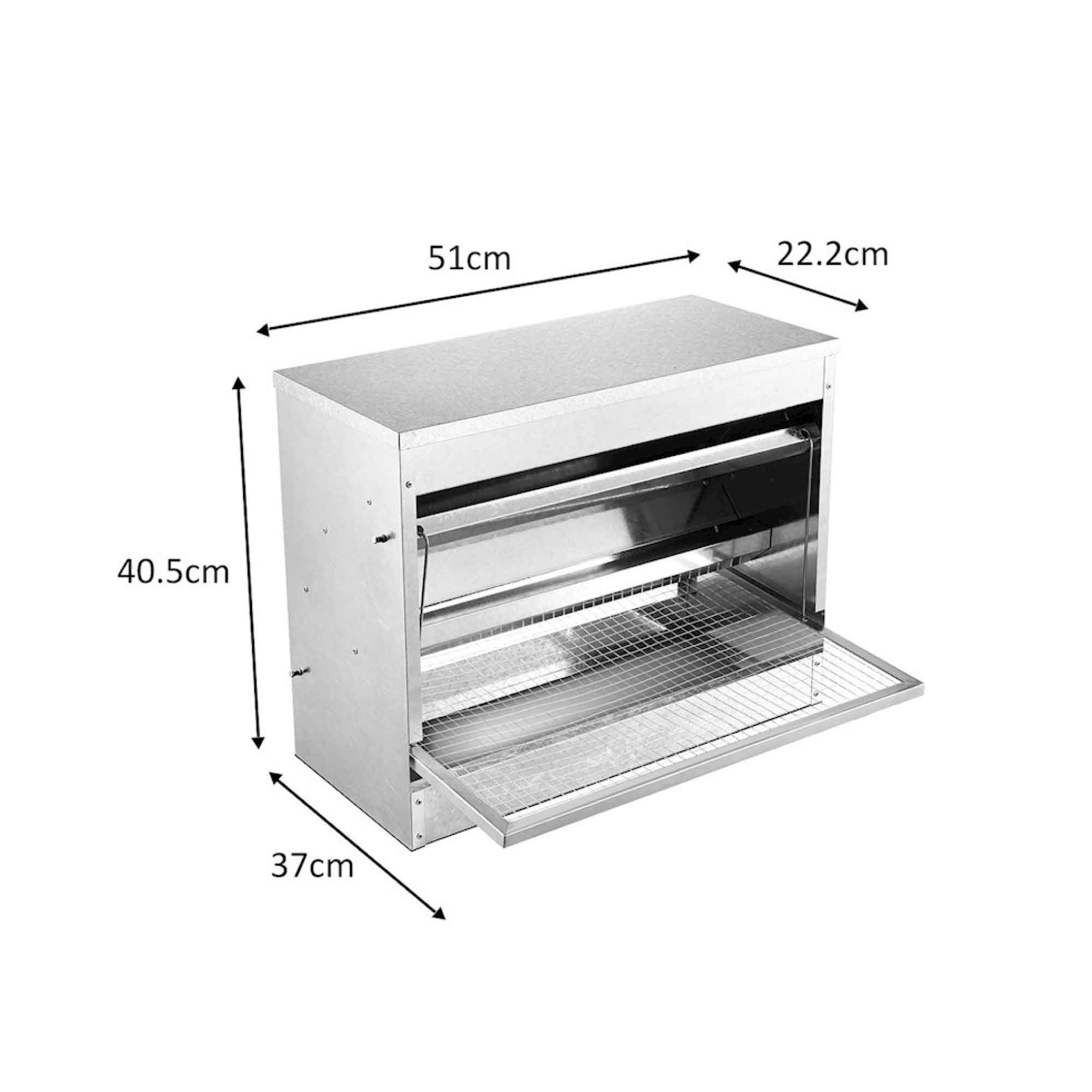 10kg Automatic Chook Chicken Feeder Poultry Auto Treadle Galvanised Metal Coop โ image 5
