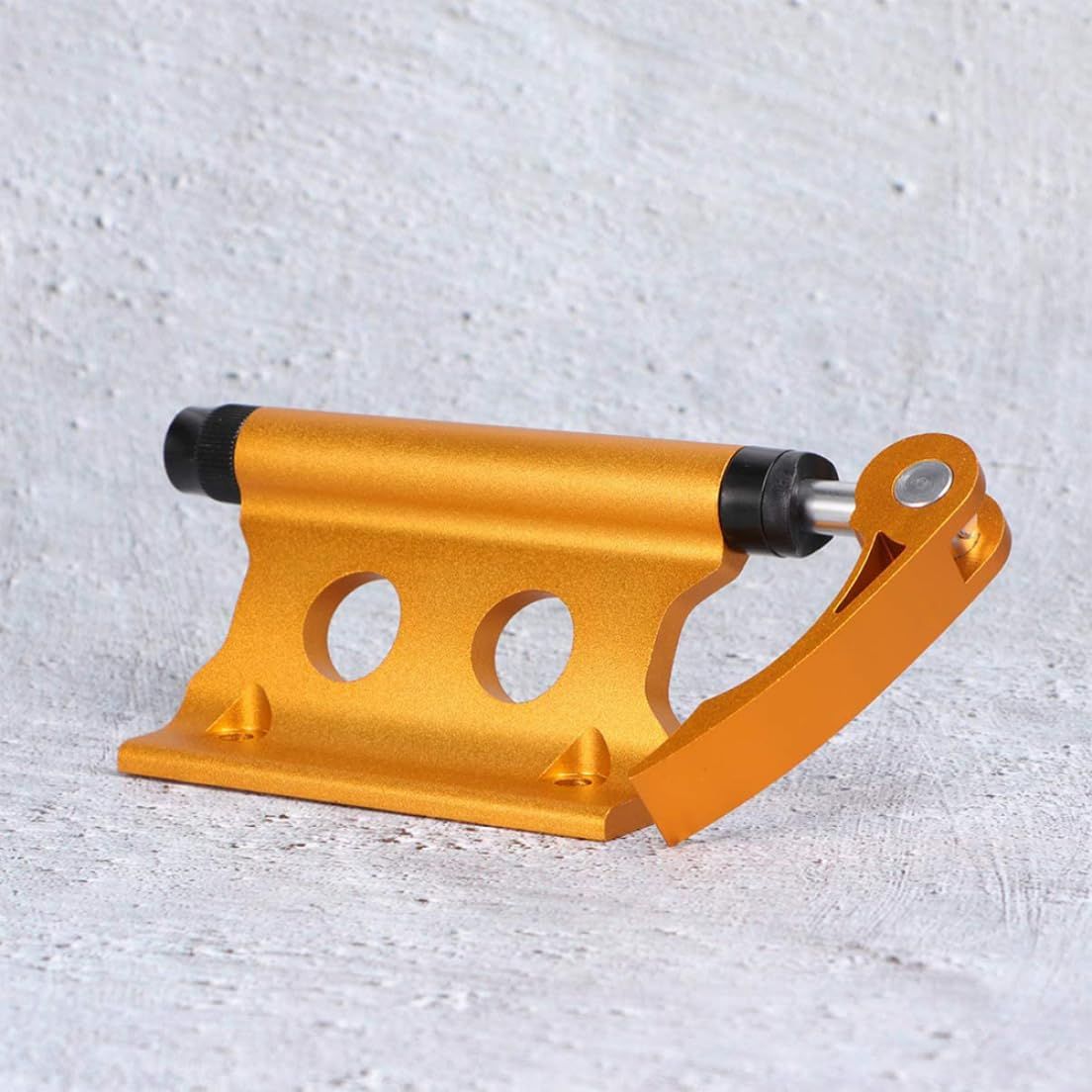 Bike Block Fork Mount w/Quick-Release Lever, Aluminum Alloy Bicycle Front Fork Fixed Clip Luggage Rack for Truck (Yellow) — image 3