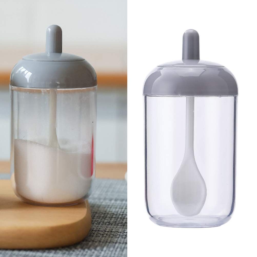 Seasoning Storage Container Food Jar with Lid and Spoon for Kitchen Storage for Sugar, Seeds, Salt, Pepper, Spices — image 2