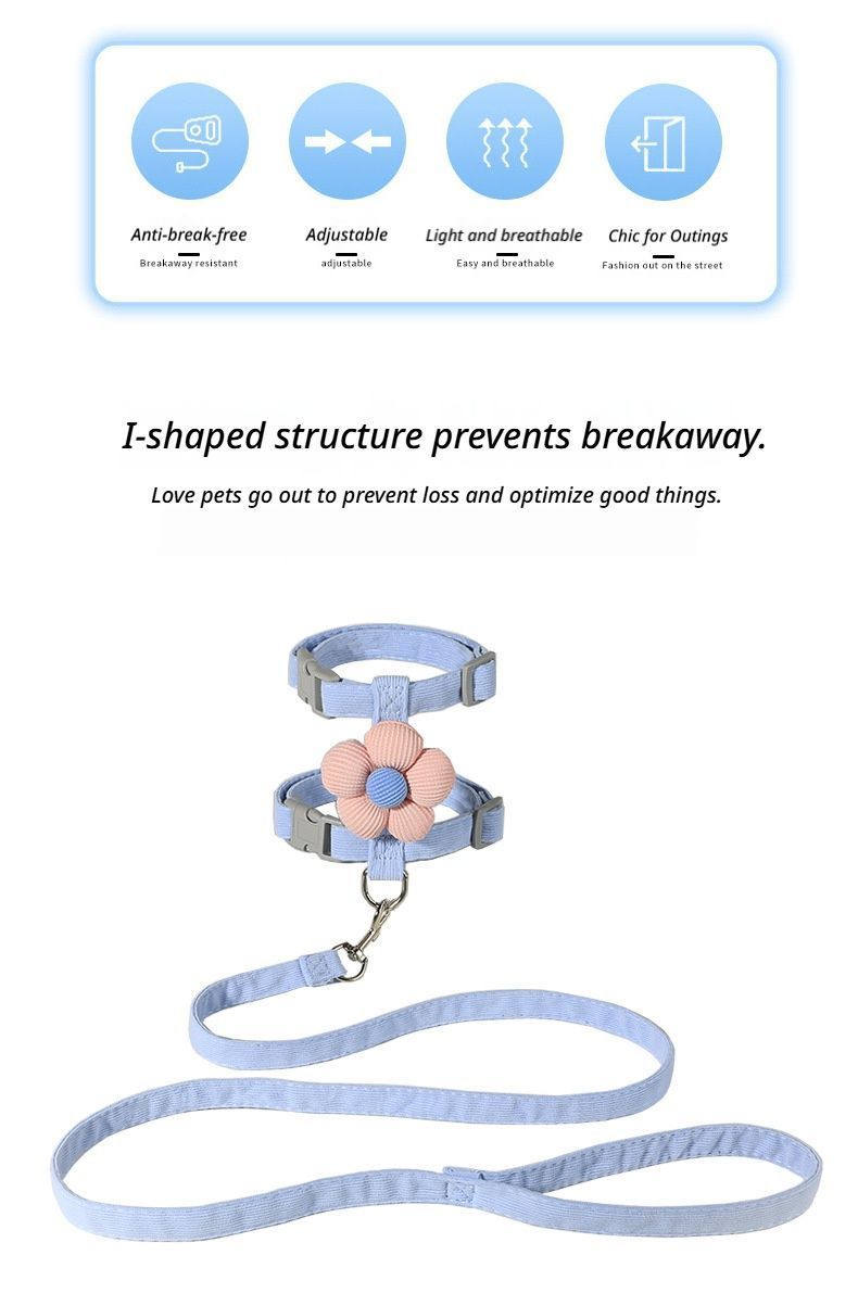 Pet Harness-pink+1.8m Leash+Size S — image 3