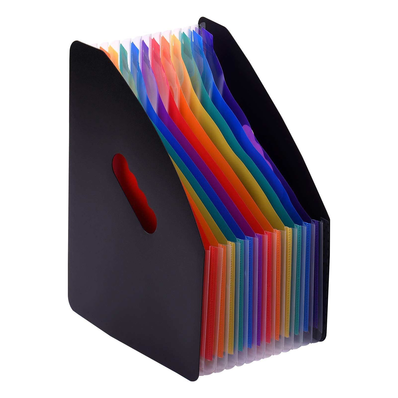 12 Pocket Expansion Folder Accordion File Manager A4 Letter Size File Manager File Rack Rainbow Color