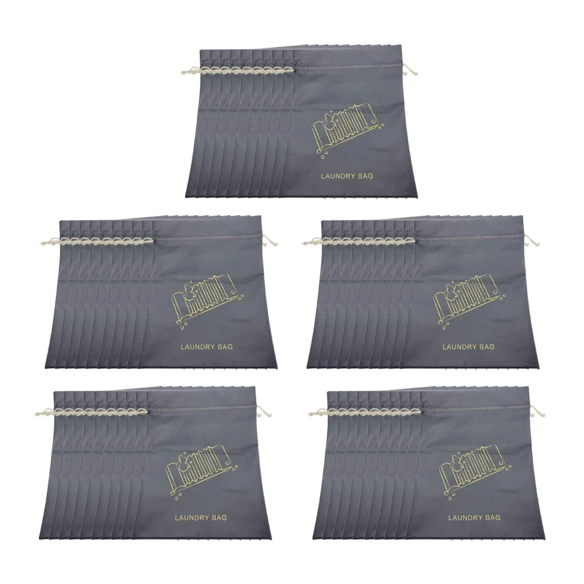 50PCS Large Laundry Bag Travel Drawstring Bags For Dirty Clothes Gym Washable โ image 2