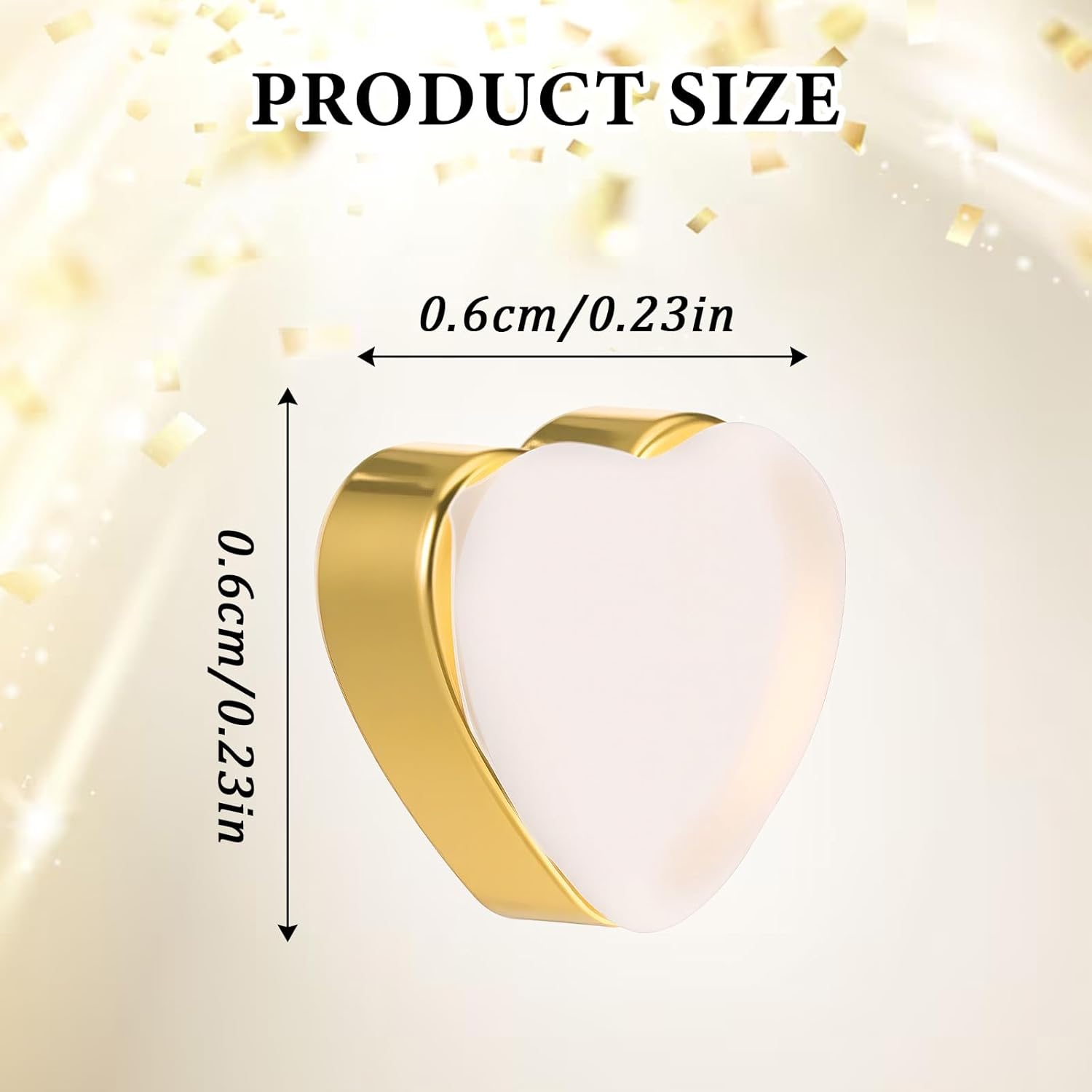 12 Pcs Silicone Flat Earring Backs for Studs, Clear Comfort Design, Earring Backs Replacements for Heavy Earrings Heart Shape