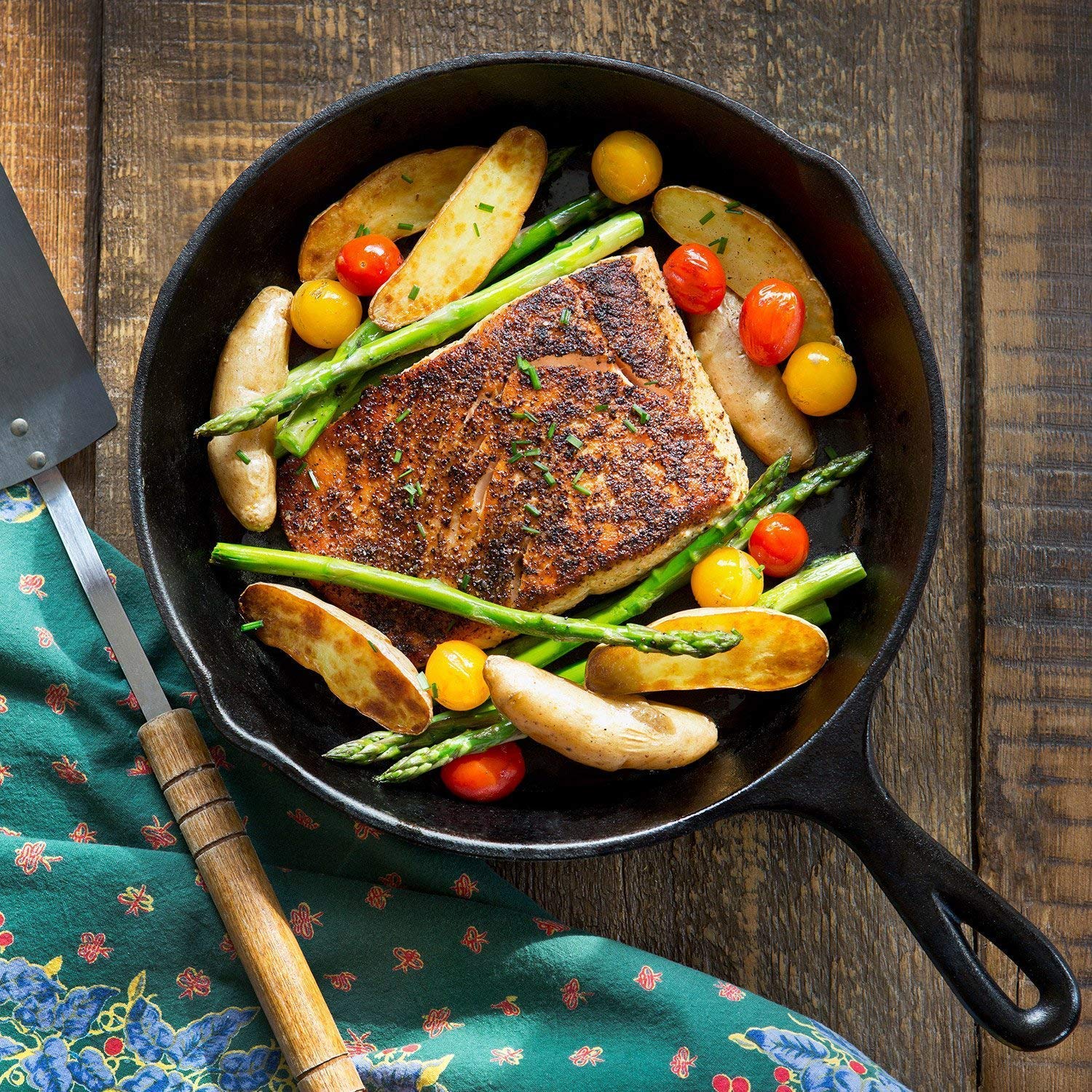 10inch 26cm Cast Iron Skillet Cookware Chef Quality Pre-Seasoned Pan Pans โ image 3