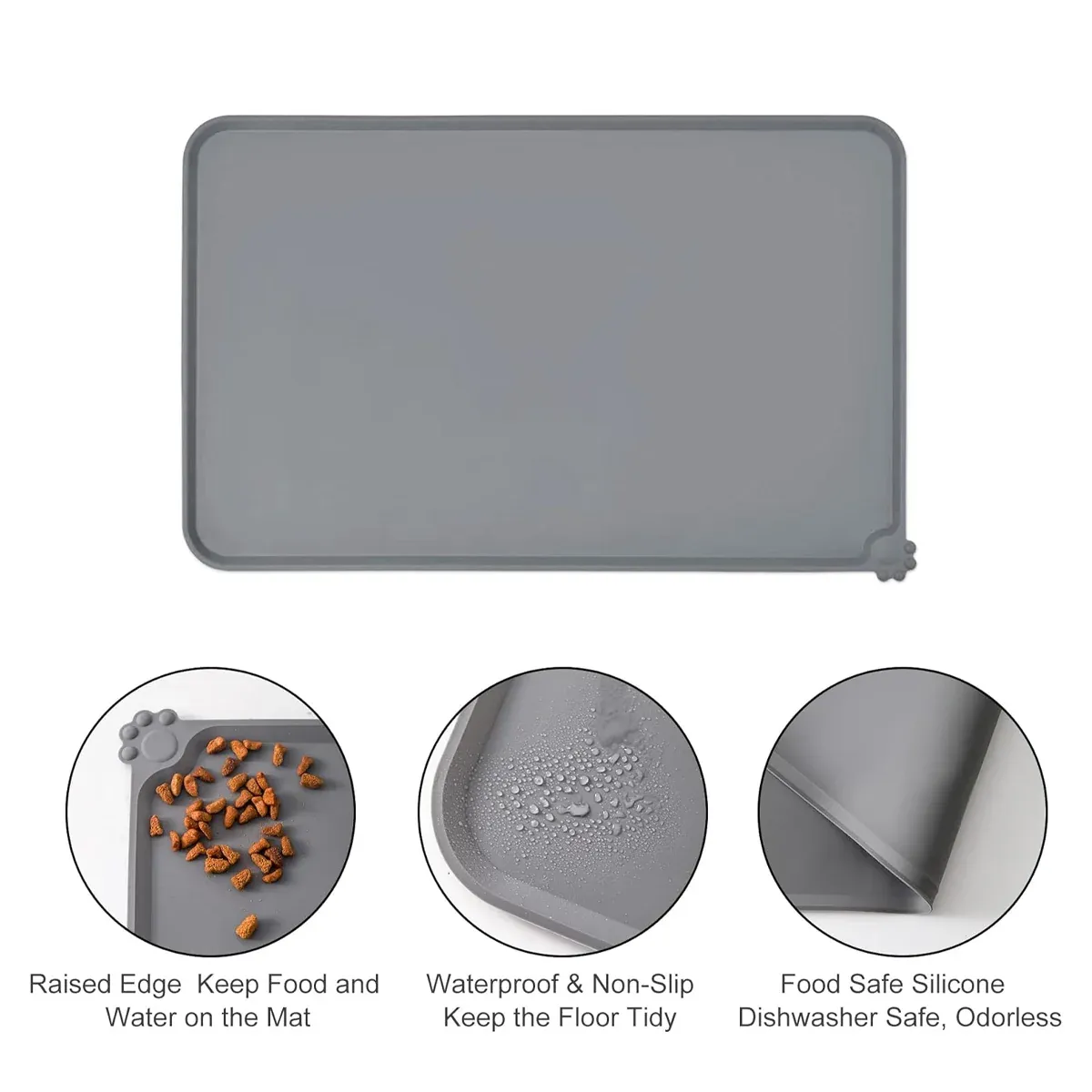 Silicone Pet Mat Spill-Proof Easy to Clean Mat for Pets Dog Food Placemat - 48x30cm — image 6