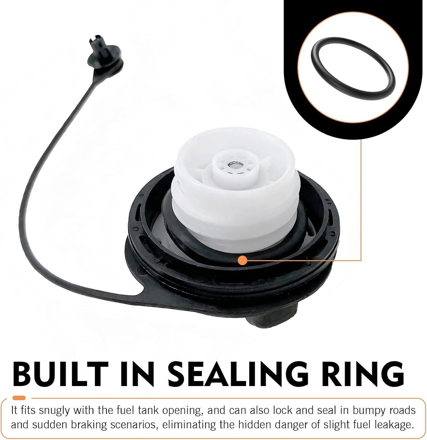 Car Fuel Cap, Leak-proof Anti-loss Rotary Fuel Tank Cover with Clear Marking, OEM# 15763227 GT231, Compatible with Chevy Avalanche Silverado Suburban Tahoe GMC โ image 5