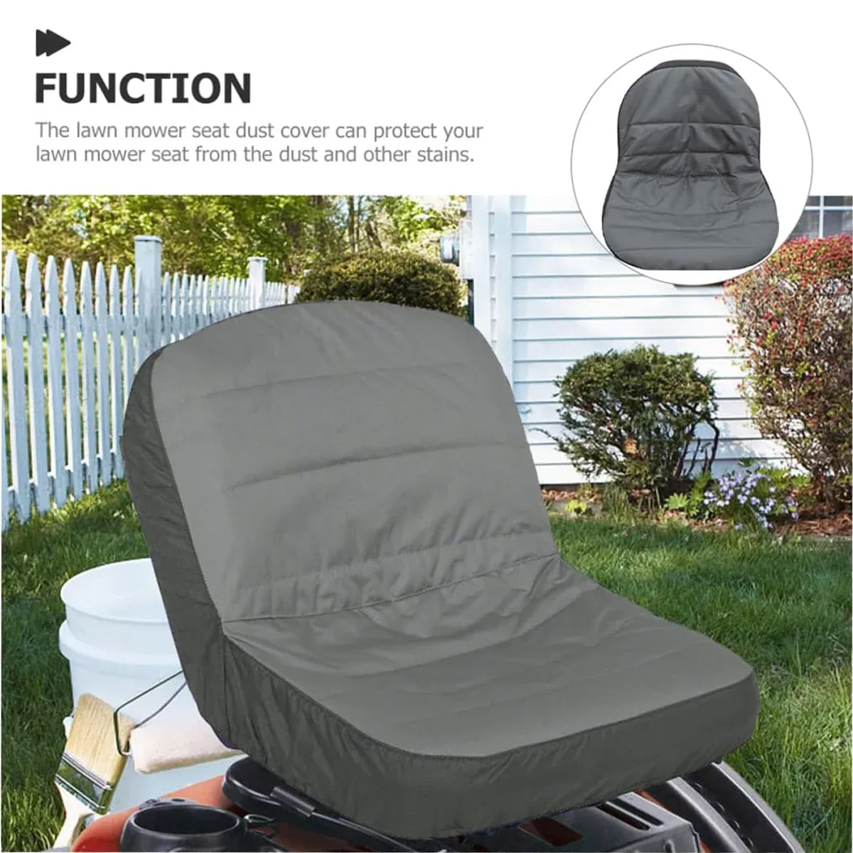 Universal Lawn Mower Tractor Seat Cover Padded Comfort Pad Protector Waterproof โ image 6
