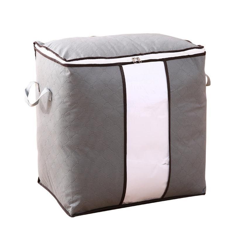 1/4X Bamboo Charcoal Clothes & Quilt Storage Bag with Zipper Box - 1 x Vertical