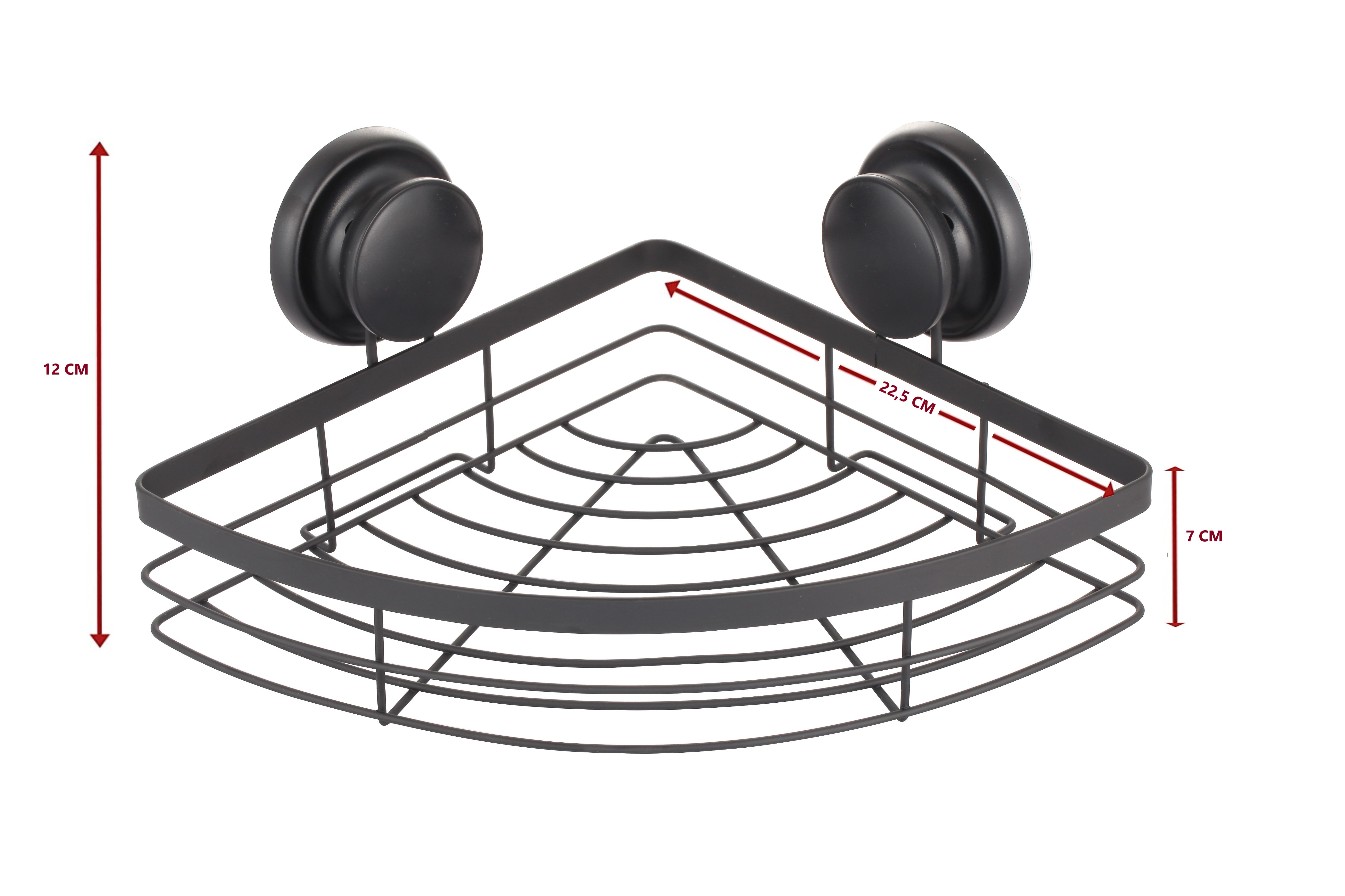 2 Pack Round Corner Shower Caddy Shelf Basket Rack with Premium Vacuum Suction Cup No-Drilling for Bathroom and Kitchen โ image 6
