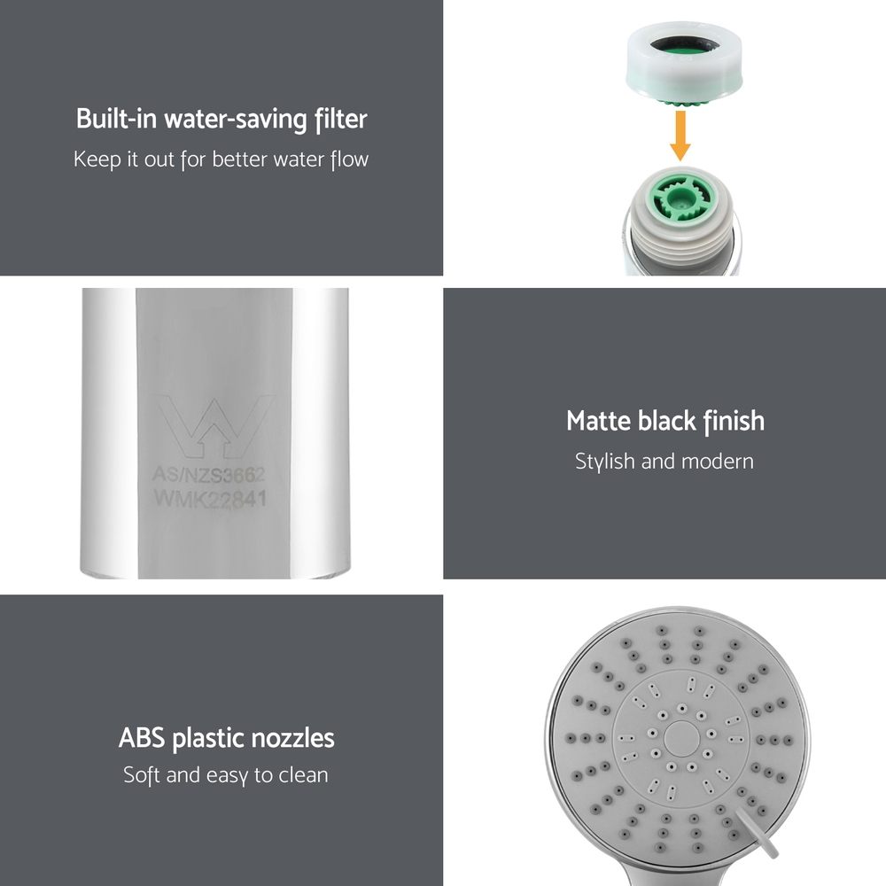 Handheld Shower Head 4.5" High Pressure 5 Modes Poweful Round Chrome โ image 6