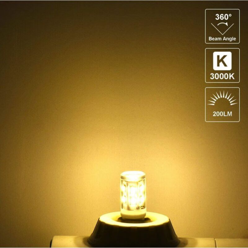 5 Pack G9 LED Bulbs 2W 20W Halogen Equivalent Warm White Non Dimmable, 200lm 3000K AC 220 to 240V — image 4