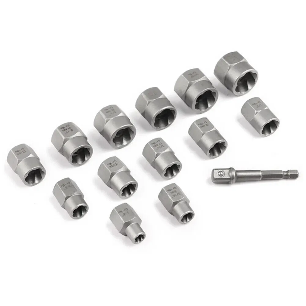 15-Piece Black Impact Damaged Bolt Nut Screw Remover Tool Kit โ image 5