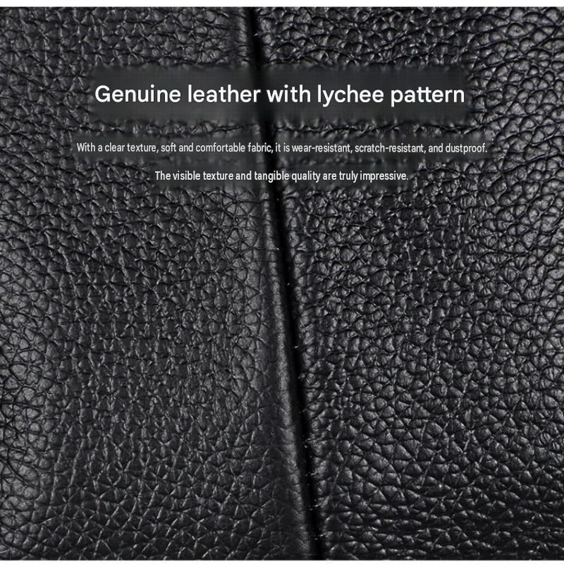 Black Leather Belt Phone Pouch - Multi-Pocket Waist Bag with Shoulder Strap, Durable Zipper Closure for Work, Cycling & Daily Carry — image 2