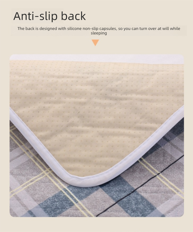 Washable Incontinence Bed Pad 150 × 200cm Reusable Waterproof Mattress Protector with Non-Slip Backing 4-Layer Absorbent Underpad for Elderly and Adults Dark — image 5