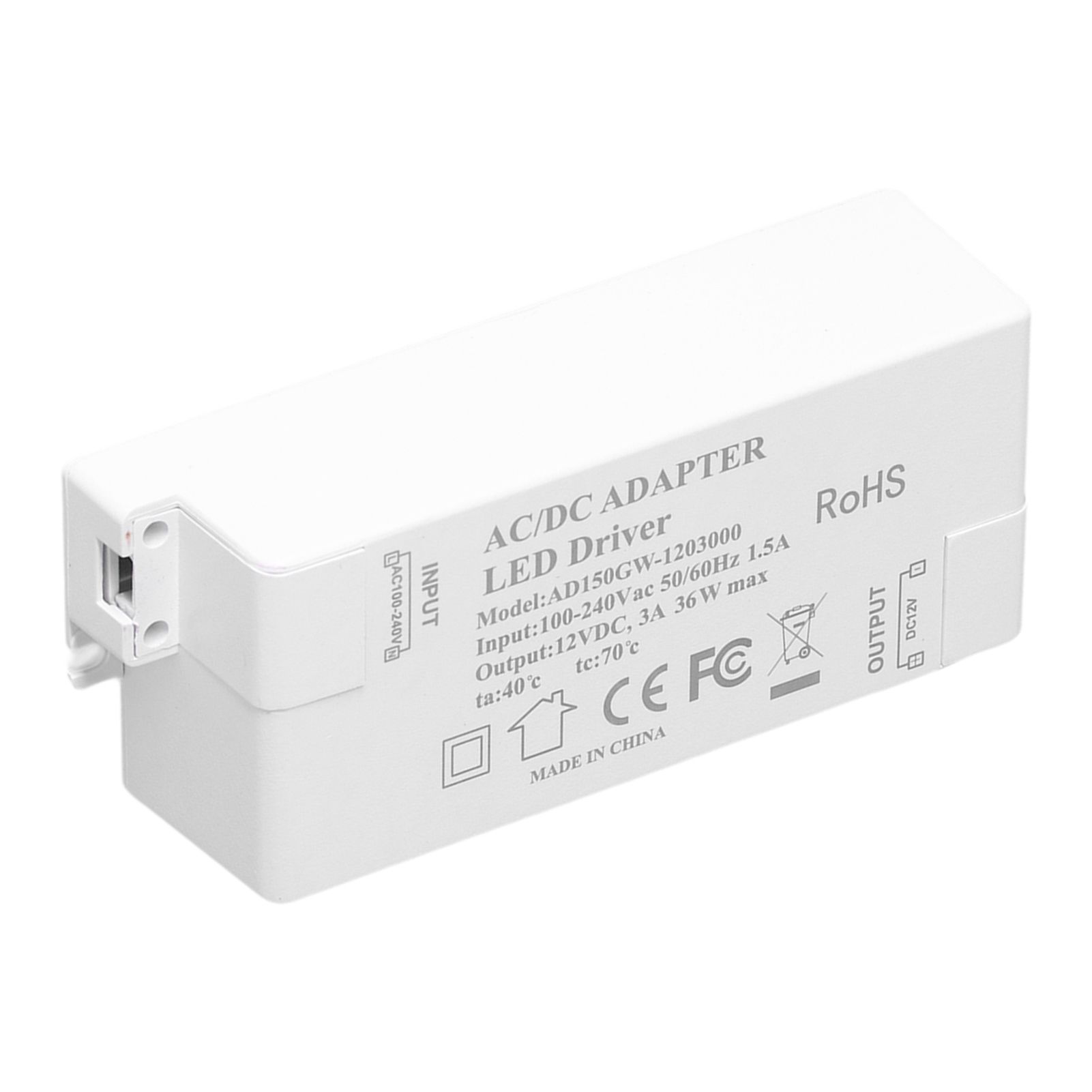 36W LED Driver Input AC100-240V Output DC12V 3A DIY Indoor Lamp Driver Transformer for G4 MR11 MR16 — image 6