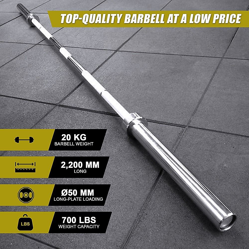 20kg Olympic Barbell 700lb Rated for Powerlifting Home Gym Training โ image 6