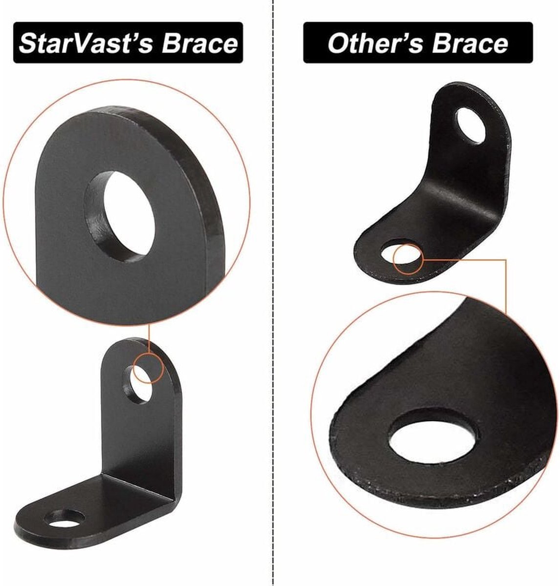 20 pieces - Corner connections - corner anchor - corner connectors - fixed bracket - corner bracket - 26x26 MM - iron - black - 90 degrees - Including screws โ image 3