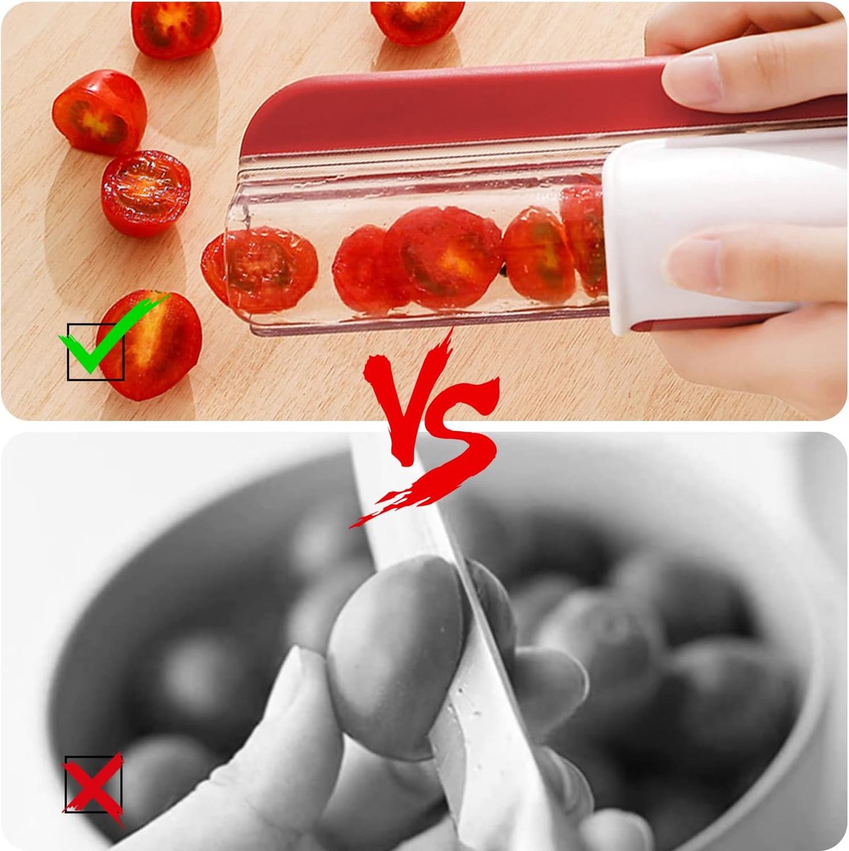 2-Piece Slicer - Tomato Slicer - Fruit Slicer - Grape Cutter - Strawberry Slicer - Salad Slicer - Multifunctional Slicer - Kitchen Utensil - Kitchen Tool — image 5