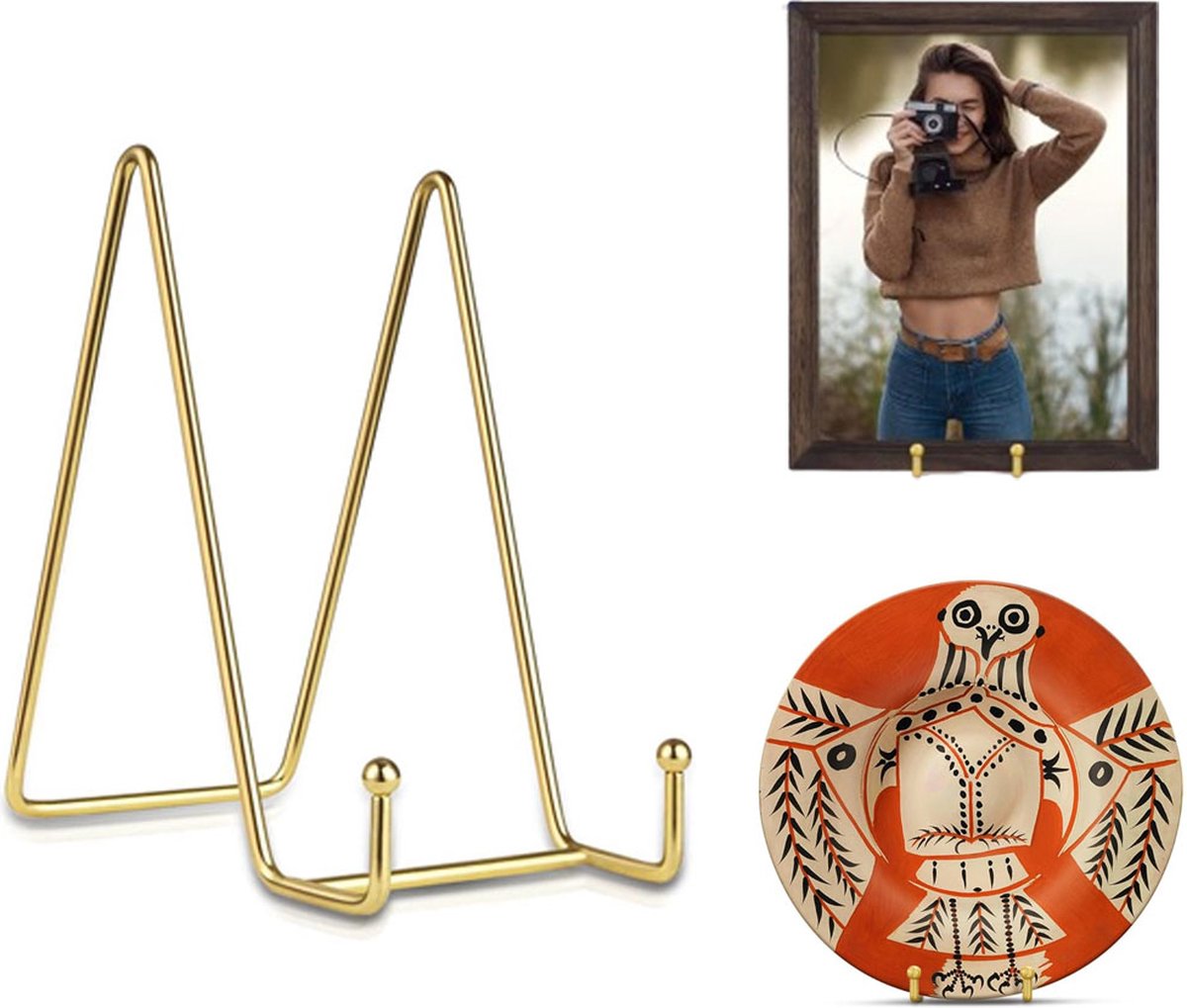 Plate Stand - Plate Rack - Plate Holder - Plate Display - 10 Inch - Stand - Holder - Support - Rack - Hanger - Decorative Plates - Plates and Books - Cookbook