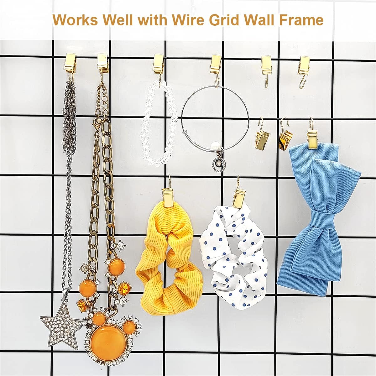 Small Curtain Clips Gold - 100 Pack Stainless Steel Curtain Hooks for Hanging Party String Lights Indoor, Art Crafts, Christmas Wedding Decoration (Light Gold) โ image 2