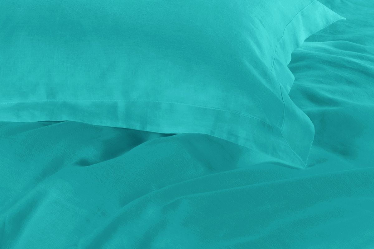 1000TC Tailored Single Size Teal Duvet Quilt Cover Set — image 3