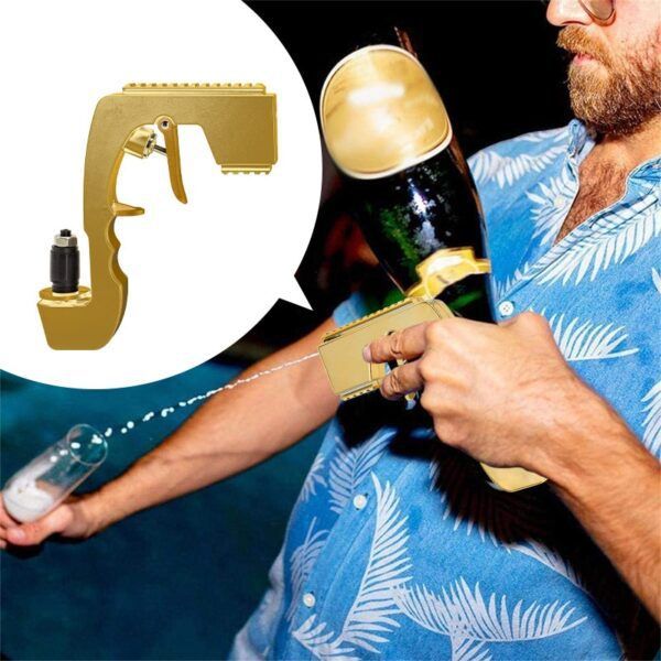 Champagne Gun Wine Dispenser Bar Tools Beer Gun Wine Bottle Stopper Bottle Beer Spray Gun Bottle Cap Wine Ejector Accessories — image 5