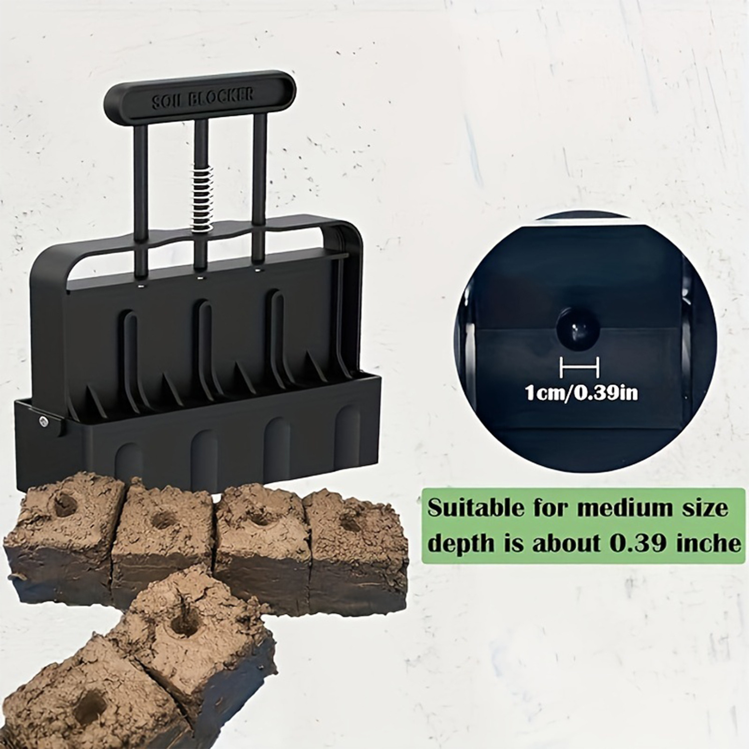 5 × 5 Soil Block Maker - Durable Handheld Gardening Tool for Seed Starting — image 4