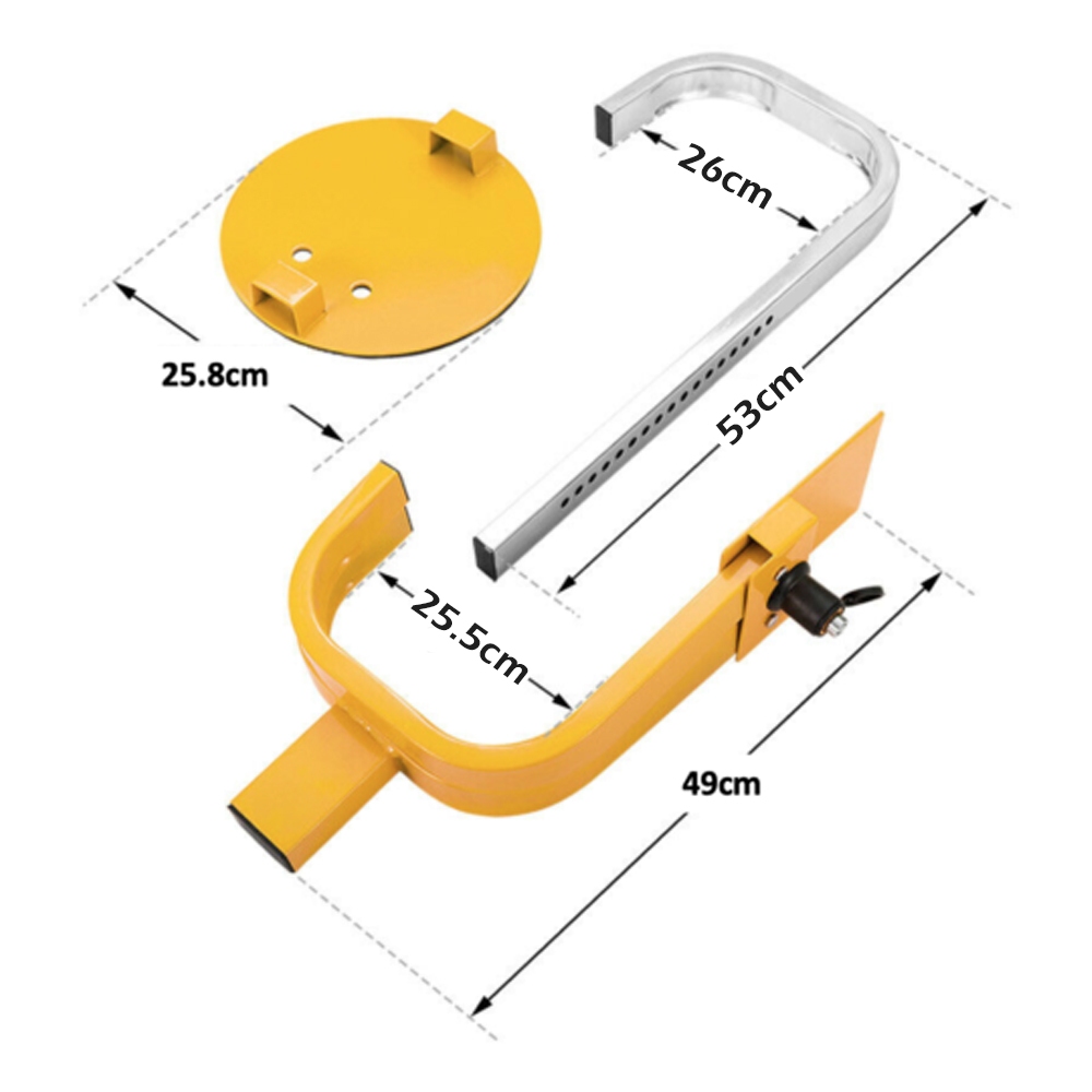 Heavy Duty Wheel Defender Lock Clamp Tyre Lock 13" 14" 15" Car Caravan Trailer — image 2