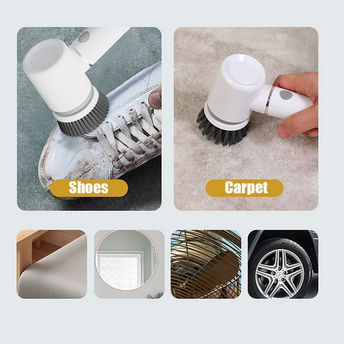 6in1 Electric Spin Scrubber Cordless Rechargeable Cleaning Brush with 6 Head Kit โ image 6