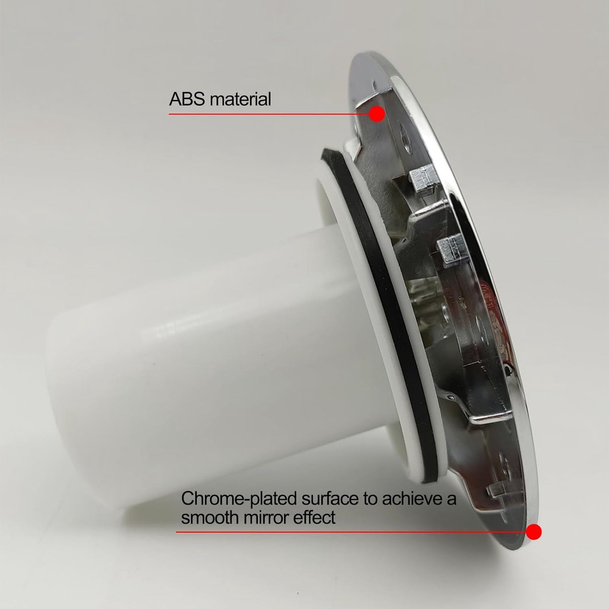 Shower Drain Cover - Chrome Shower Drain - Hair Drain Covers - 90 mm / 115 mm - Removable Top Piece - Fast Flow - Bathroom Drain - Bathroom — image 4